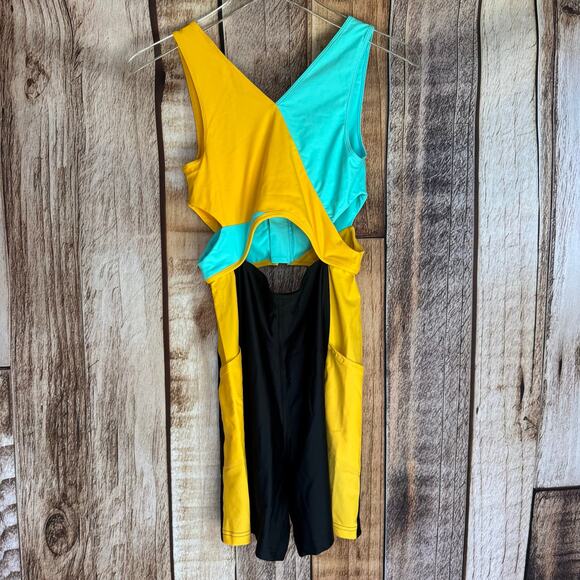 Outdoor Voices Bodysuit Colorblock STW Cutout Performance Athleisure Small NWT - Picture 2 of 10